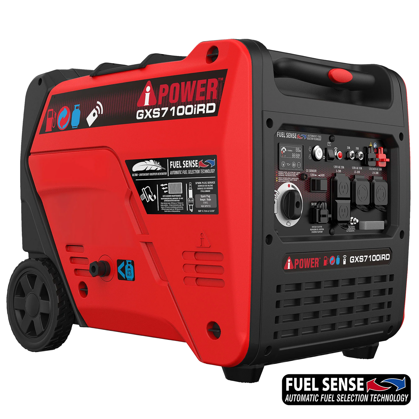 GXS7100iRD - Generador Inversor de Doble Combustible de 7100 Vatios con Arranque Remoto
