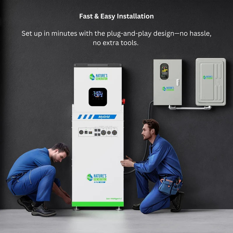 Nature's Generator MyGrid 10K + Transfer Switch for House Battery Backup