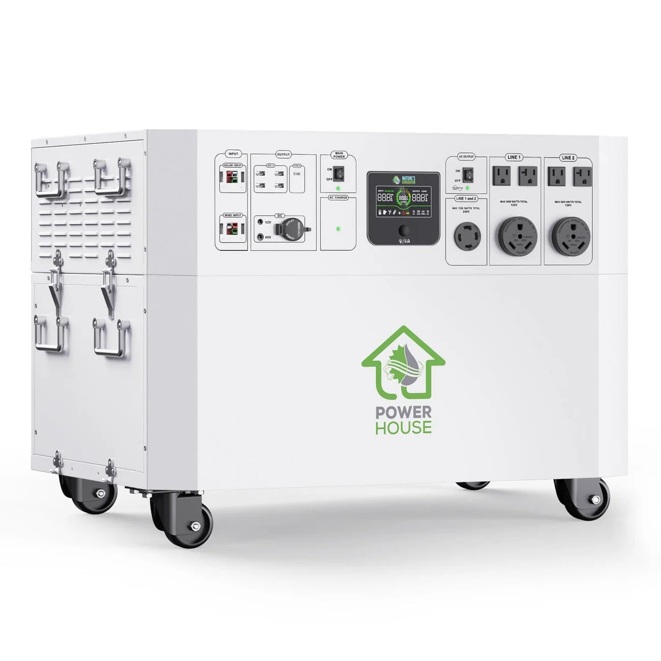 NATURE’S GENERATOR POWERHOUSE GOLD SYSTEM + TRANSFER SWITCH AUTOMÁTICO