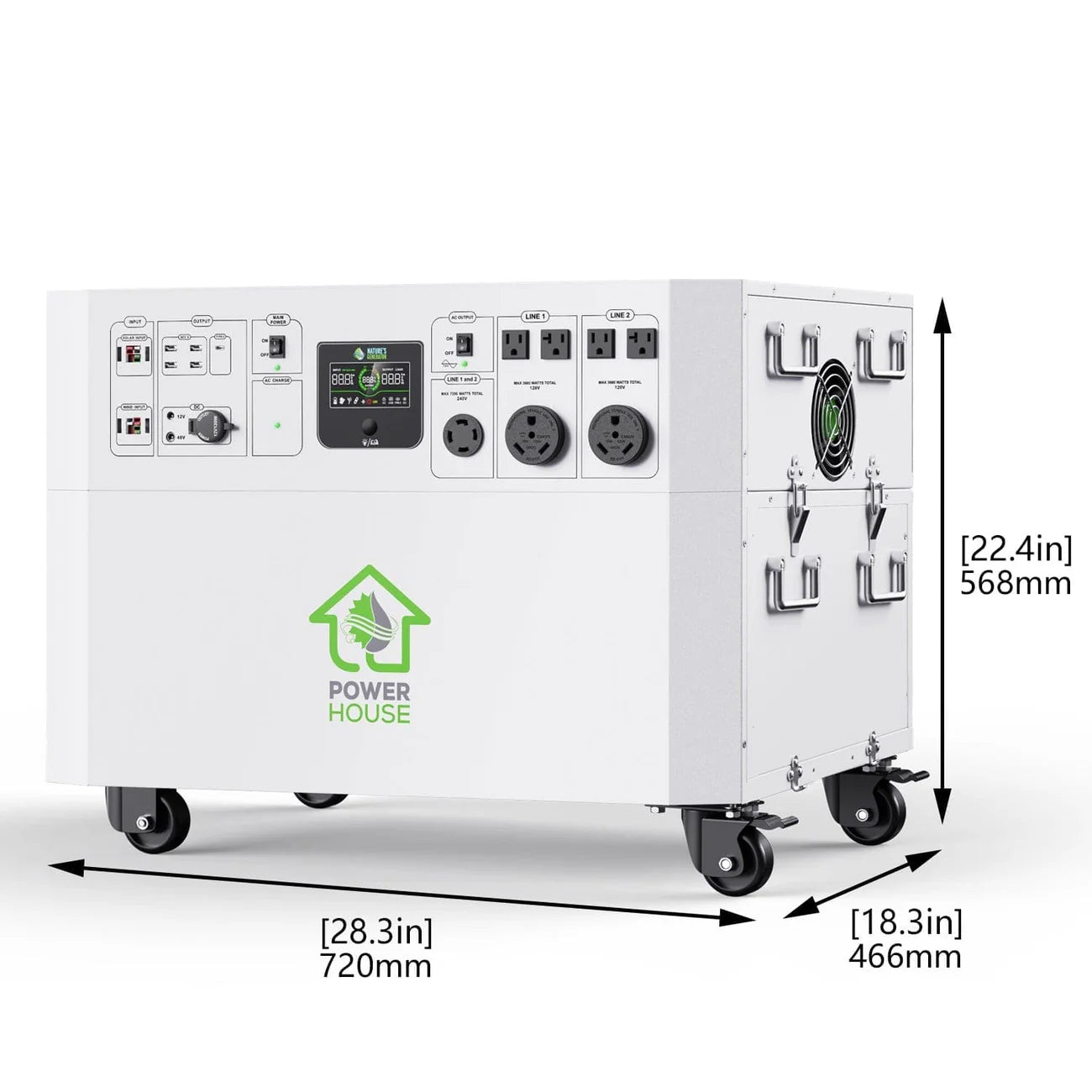 NATURE’S GENERATOR POWERHOUSE GOLD SYSTEM + TRANSFER SWITCH AUTOMÁTICO