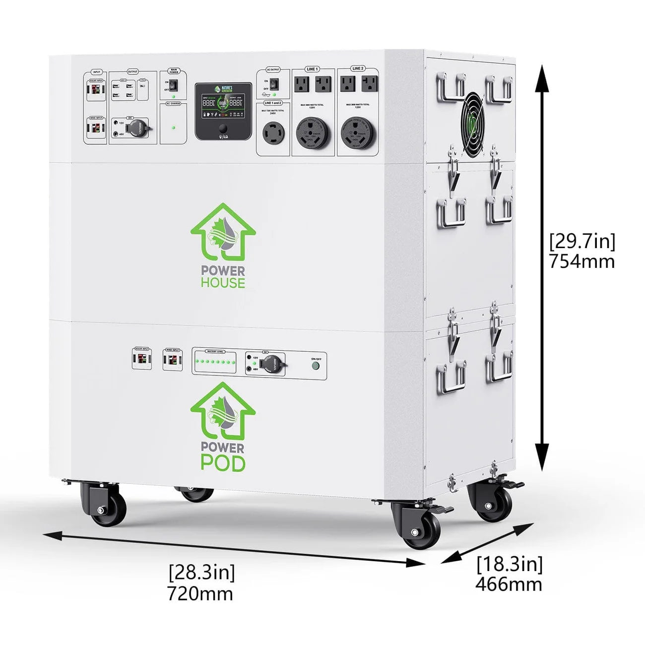 Power House by Nature Generators Platinum System + TRANSFER SWITCH AUTOMÁTICO