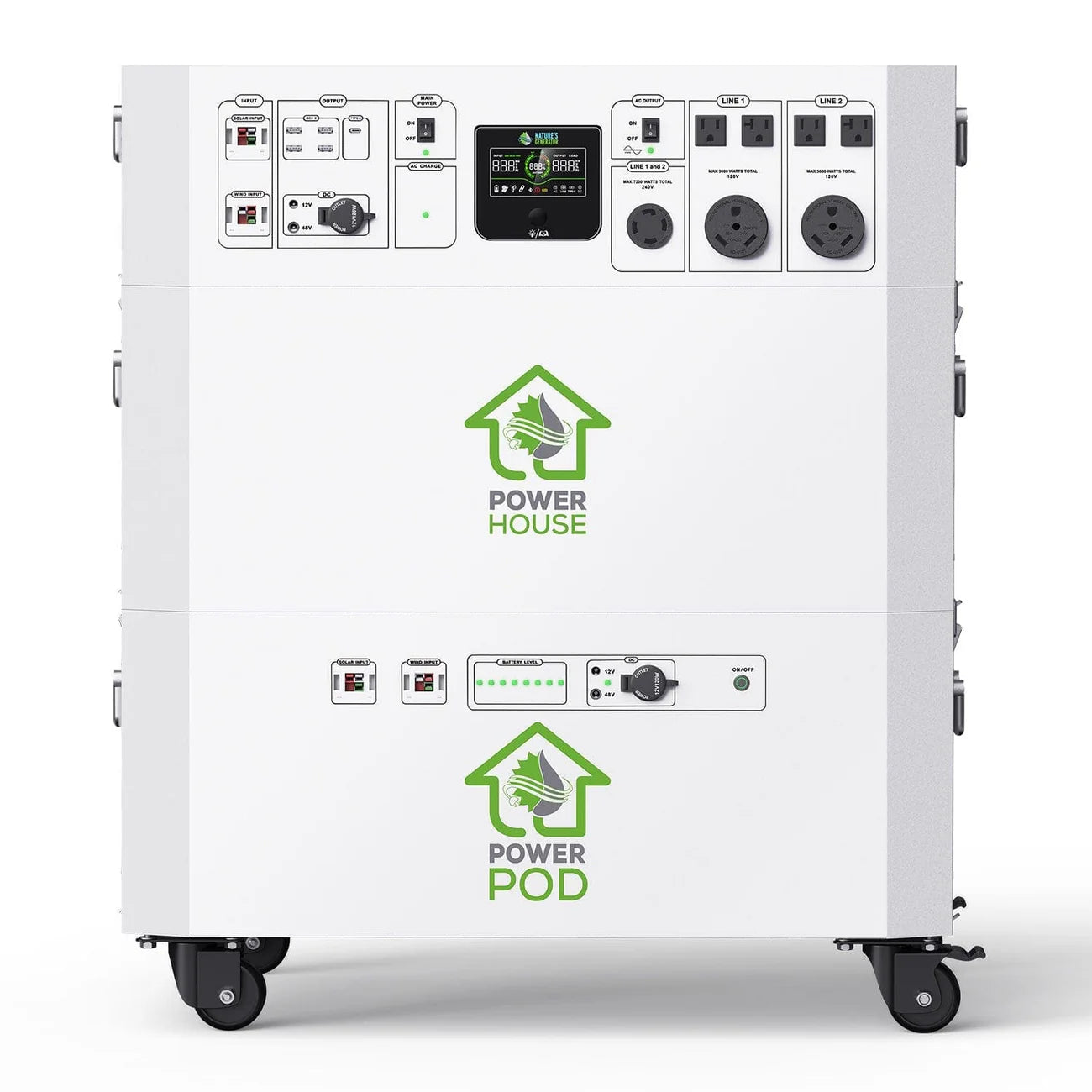 Power House by Nature Generators Platinum System + TRANSFER SWITCH AUTOMÁTICO