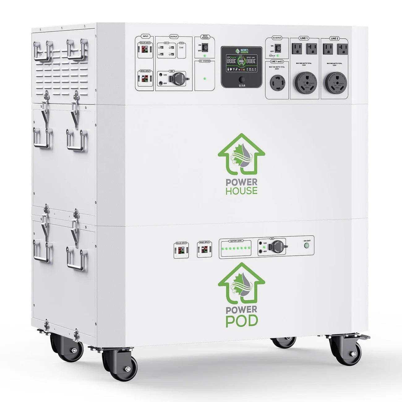 Power House by Nature Generators Platinum System + TRANSFER SWITCH AUTOMÁTICO