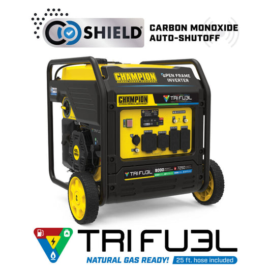 Champion 9000 Watt TRI-FUEL Open Frame Inverter w/Electric Start