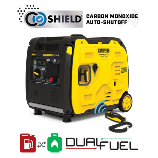 Champion 5500W Wireless Start Dual Fuel Inverter with CO Shield®️