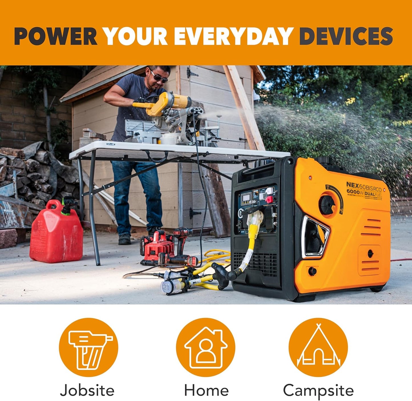 Generador Inverter Pulsar 6000W Dual Fuel