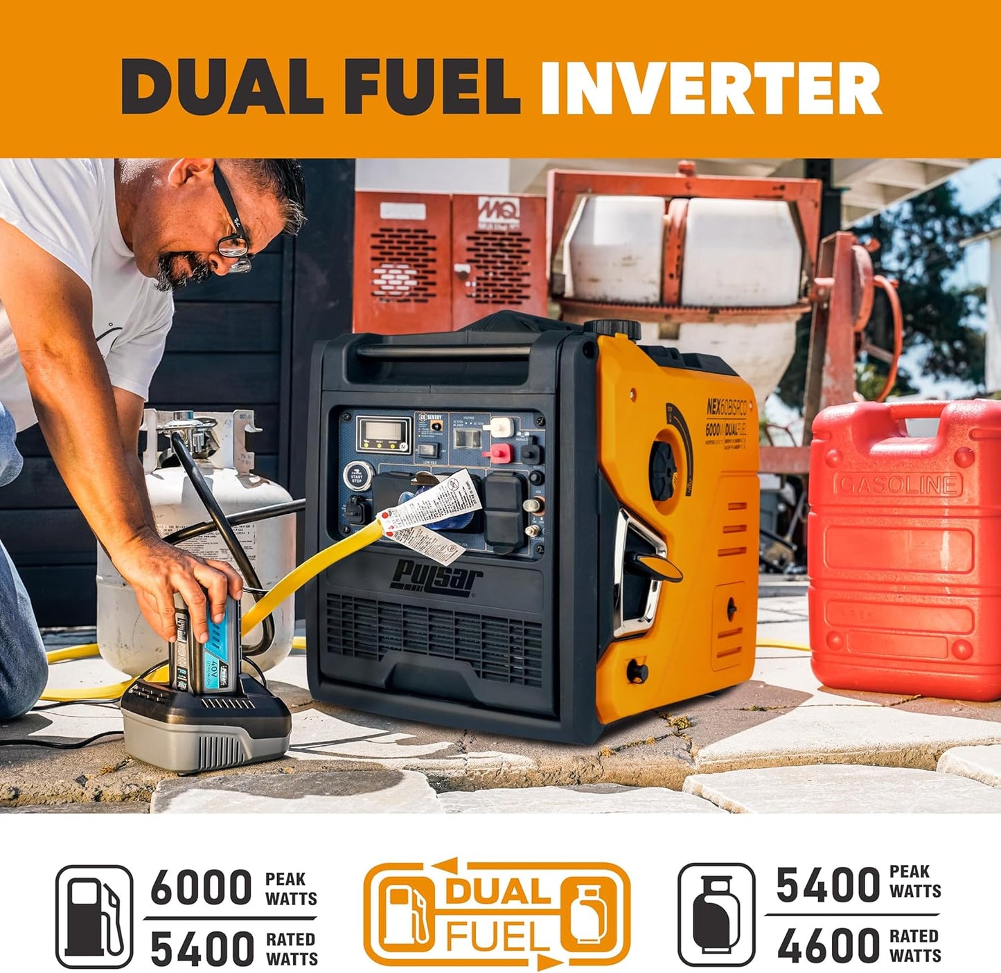 Generador Inverter Pulsar 6000W Dual Fuel
