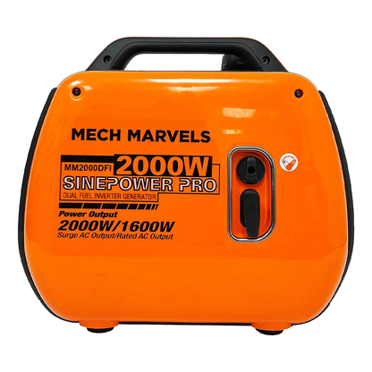 Mech Marvels MM2000DFI Generador Inverter Dual Fuel de 2,000W