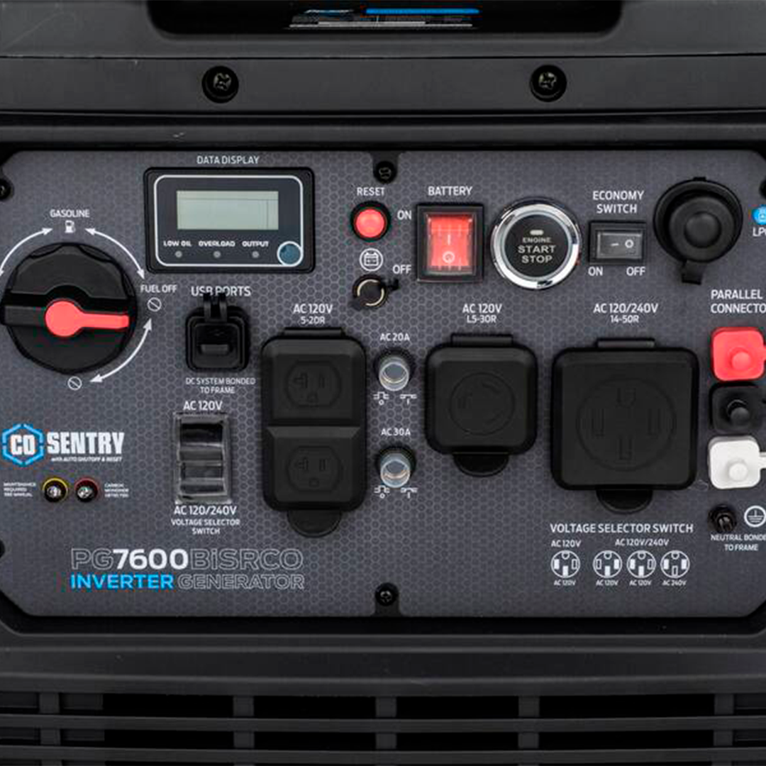 Pulsar PG7600BiSRCO – Generador Inverter Dual Fuel de 7,600W con CO Sentry